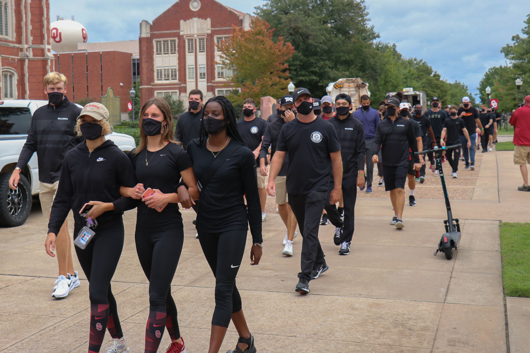 OU Athletes march